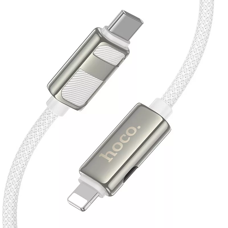 Кабель Hoco U137 USB Type-C - Lightning 27w 3a 1.2м PD сableWhite - фото 3