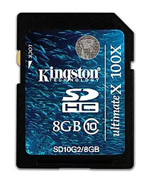 Карта пам'яті Kingston SDHC 8GB Class 10 UHS-I U1 (SD10V/8GB) - фото Карта пам'яті Kingston SDHC 8GB Class 10 UHS-I U1 (SD10V/8GB)