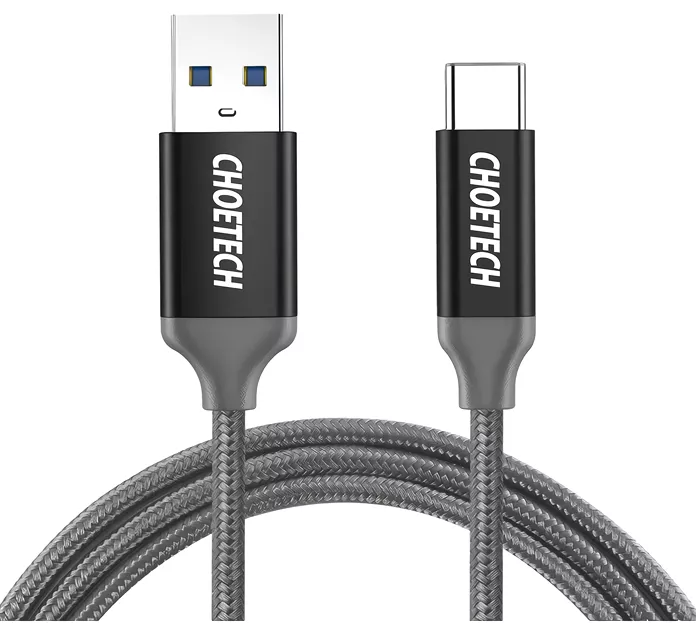 Кабель Choetech USB3.0  - Type-C 12w 2.4a 1м 5gbps cable Black (AC0007) - фото 1