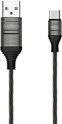 Кабель USB Remax EL Luminous Ultimate USB Type-C Cable Black (RC-130a)
