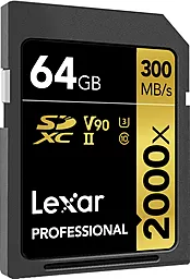 Карта памяти Lexar SDXC 64GB class 10 UHS-II 2000x Professional (LSD2000064G-BNNNG) - миниатюра 2