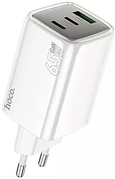 Сетевое зарядное устройство Hoco N49 Glorious 65w GaN PD 2xUSB-C/USB-A ports charger white