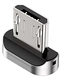 Магнитный коннектор Baseus Zinc Magnetic USB-A - micro USB Adapter Silver (CAMXC-E) - фото Магнитный коннектор Baseus Zinc Magnetic USB-A - micro USB Adapter Silver (CAMXC-E)