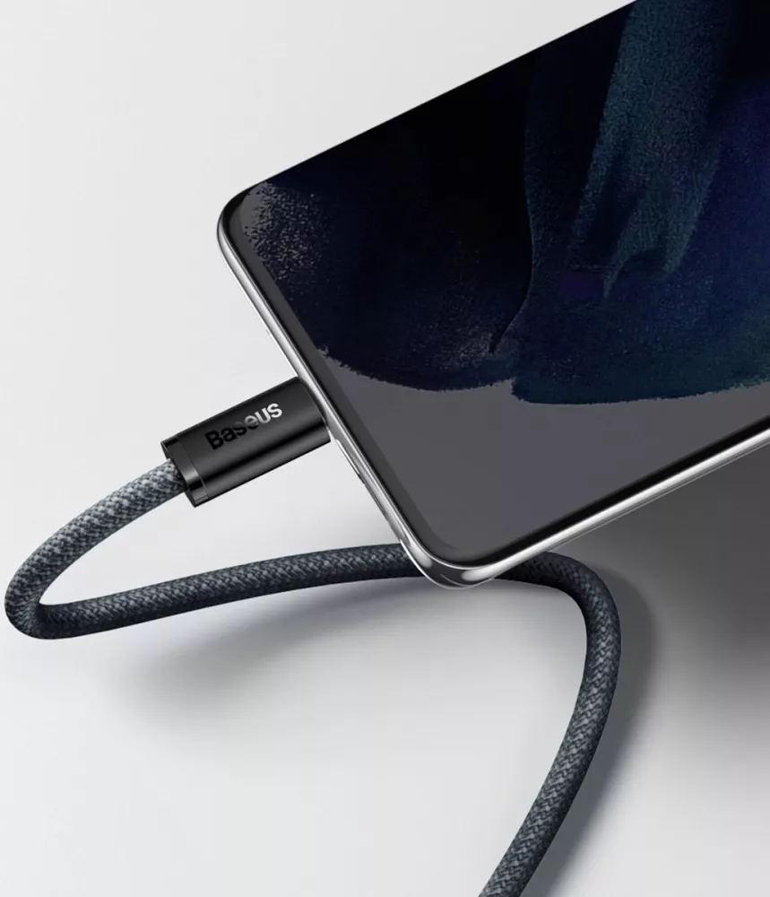 Кабель Baseus Dynamic USB Type-C - Type-C 100w 5a 1м PD cable Gray (CALD000216) - фото 5