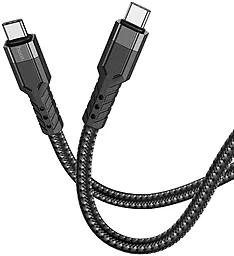 Кабель Hoco U110 USB Type-C - Type-C 60w 3a 1.2м PD cable Black - мініатюра 2 Кабель Hoco U110 USB Type-C - Type-C 60w 3a 1.2м PD cable Black - мініатюра 2