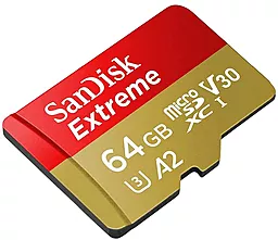 Карта пам'яті SanDisk microSDHC 64GB Extreme Class 10 UHS-I U3 V30 A2 (SDSQXA2-064G-GN6GN) - мініатюра 2