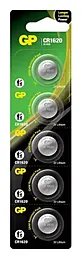 Батарейки GP CR1620 (CR1620-2CPU5) 5 шт. - фото Батарейки GP CR1620 (CR1620-2CPU5) 5 шт.