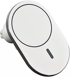Держатель с беспроводной зарядкой, магнитный EasyLife X19 Magnetic Wireless Car Charger 15W White