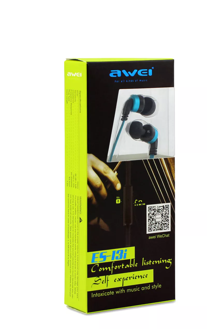 Наушники Awei ES-13i Black - фото 3
