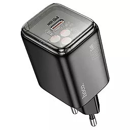 Мережевий зарядний пристрій Hoco N54 Monsoon 45w PD USB-C fast charge black - фото Мережевий зарядний пристрій Hoco N54 Monsoon 45w PD USB-C fast charge black