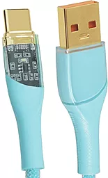 Кабель Essager Interstellar Transparent Design USB-A - Type-C 100w 7a 1м cable Blue (EXCT-XJ03-P) - фото Кабель Essager Interstellar Transparent Design USB-A - Type-C 100w 7a 1м cable Blue (EXCT-XJ03-P)