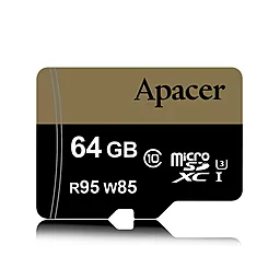 Карта памяти Apacer microSDXC 64GB Class 10 UHS-I U3 + SD-адаптер (AP64GMCSX10U4-R) - миниатюра 2