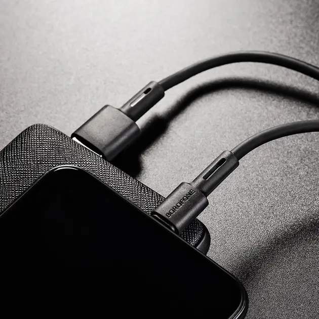 Кабель Borofone BX31 Silicone USB-A - Lightning 12w 2.4a 1м cable Black - фото 4