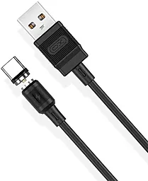 Кабель XO NB187 Magnetic USB-A - Type-C 10.5w 1м cable Black - миниатюра 2 Кабель XO NB187 Magnetic USB-A - Type-C 10.5w 1м cable Black - миниатюра 2