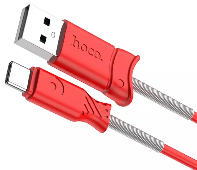 Кабель Hoco X24 Pisces Charged USB-A - Type-C 12w 2.4a 1м cable Red - фото 2