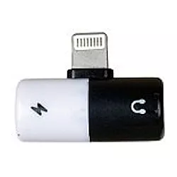 Аудіо-перехідник EasyLife KY-176 M-F Lightning -> 2xLightning White/Black - фото Аудіо-перехідник EasyLife KY-176 M-F Lightning -> 2xLightning White/Black