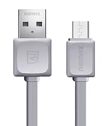 Кабель Remax Pro USB-A - micro USB 12w 2.4a 1м cable Grey (RC-129m) - фото Кабель Remax Pro USB-A - micro USB 12w 2.4a 1м cable Grey (RC-129m)