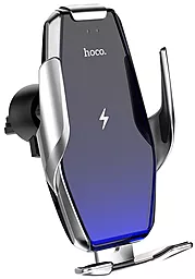 Автодержатель с беспроводной зарядкой Hoco S14 + Wireless Charger Silver