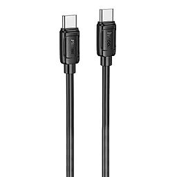 Кабель Hoco X115 Surpass USB Type-C - Type-C 60w 3a 1м PD cable Black - фото Кабель Hoco X115 Surpass USB Type-C - Type-C 60w 3a 1м PD cable Black