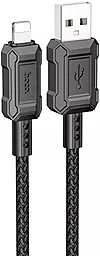 Кабель Hoco X94 Leader USB-A - Lightning 12w 2.4a 1м cable Black - фото Кабель Hoco X94 Leader USB-A - Lightning 12w 2.4a 1м cable Black
