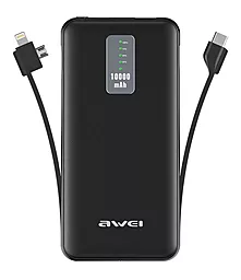 Повербанк Awei P11K 10000 mAh Black - фото Повербанк Awei P11K 10000 mAh Black
