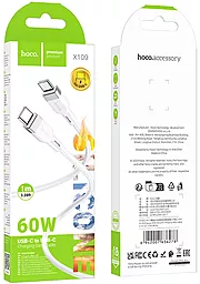 Кабель Hoco X109 USB Type-C - Type-C 60w 3a 1м PD cableWhite - мініатюра 5 Кабель Hoco X109 USB Type-C - Type-C 60w 3a 1м PD cableWhite - мініатюра 5