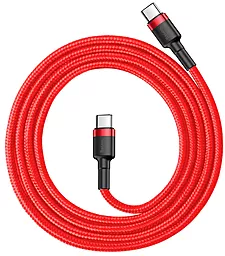 USB Кабель Baseus Cafule 60W 3A 2M USB Type-C Cable Red (CATKLF-H09) - мініатюра 4