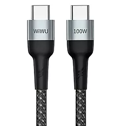 Кабель WIWU F15 USB Type-C - Type-C 100w 5a 1.5м PD cable Black