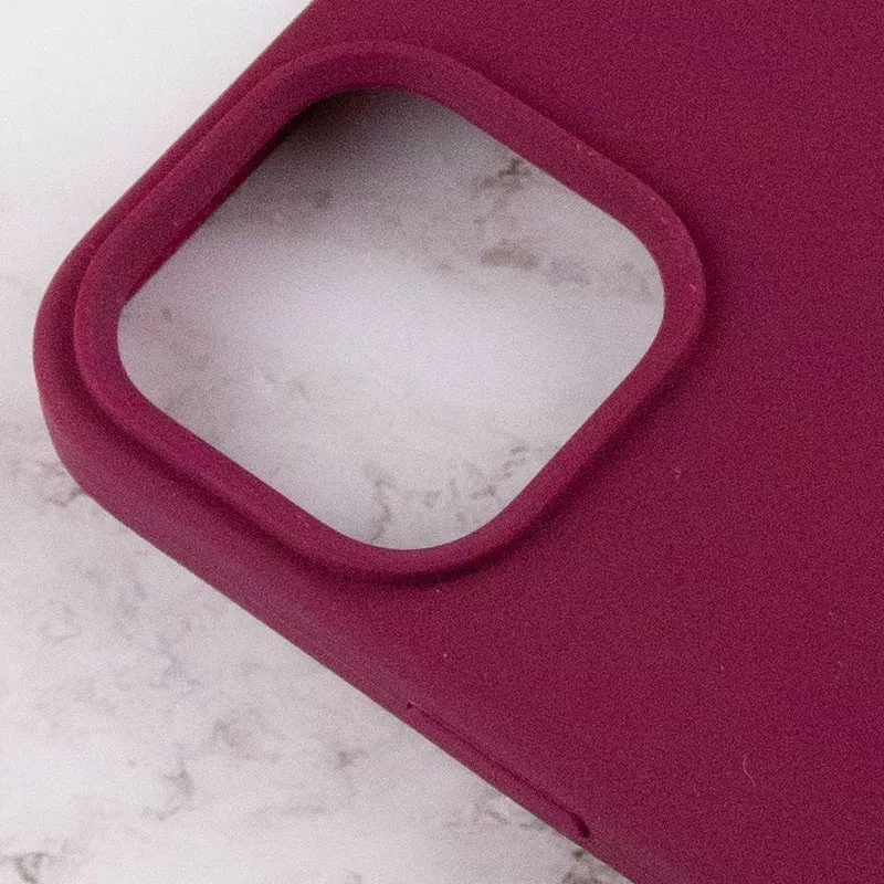 Чехол Silicone Case Full для Apple iPhone 15 Maroon - фото 4