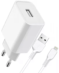 Мережевий зарядний пристрій Jellico C5 2.1a home charger + Lightning cable white - фото Мережевий зарядний пристрій Jellico C5 2.1a home charger + Lightning cable white
