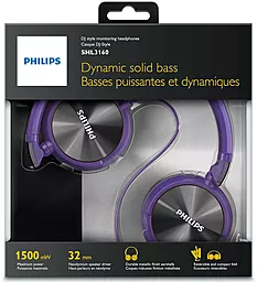 Навушники Philips SHL3160PP/00 Purple - мініатюра 2