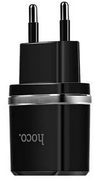 Мережевий зарядний пристрій Hoco C11 1a home charger + micro USB cable black - фото 2