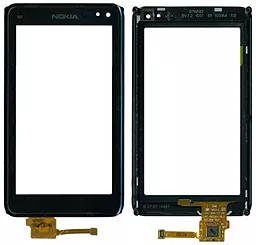 Сенсор (тачскрин) Nokia N8-00 with frame Black