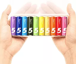 Батарейки Xiaomi AA (R6) Zi5 Rainbow Alkaline 10шт (6934263400281) - миниатюра 4