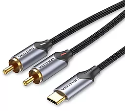 Аудио кабель Vention USB Type-C - 2хRCA M/M Cable 1.5 м чёрный (BGUHG)