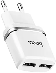Сетевое зарядное устройство Hoco C12 2.4a 2xUSB-A ports charger white - миниатюра 2 Сетевое зарядное устройство Hoco C12 2.4a 2xUSB-A ports charger white - миниатюра 2