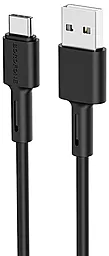 Кабель USB Borofone BX31 15w 3a Silicone USB Type-C cable black