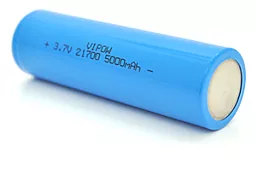 Аккумулятор ViPow 21700 5000mAh 3.7V Li-Ion FlatTop Blue (ICR21700-5000mAhFT) - фото Аккумулятор ViPow 21700 5000mAh 3.7V Li-Ion FlatTop Blue (ICR21700-5000mAhFT)