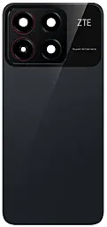 Задняя крышка корпуса ZTE Blade A35 со стеклом камеры, Original Starry Black - фото Задняя крышка корпуса ZTE Blade A35 со стеклом камеры, Original Starry Black
