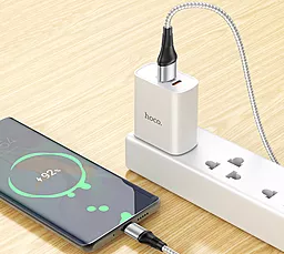 Кабель Hoco X50 Excellent USB-A - Type-C 15w 3a 1м cable Gray - мініатюра 5