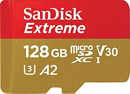 Карта пам'яті SanDisk microSDXC 128GB Extreme Class 10 UHS-I U3 V30 A2 (SDSQXA1-128G-GN6GN) - фото Карта пам'яті SanDisk microSDXC 128GB Extreme Class 10 UHS-I U3 V30 A2 (SDSQXA1-128G-GN6GN)