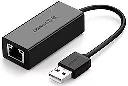 Кабель (шлейф) Ugreen USB2.0 - RJ45 100Mbps 0.1м черный (20254) - фото Кабель (шлейф) Ugreen USB2.0 - RJ45 100Mbps 0.1м черный (20254)