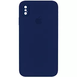 Чохол Silicone Case Full Camera Square для Apple iPhone XS Max  Midnight blue