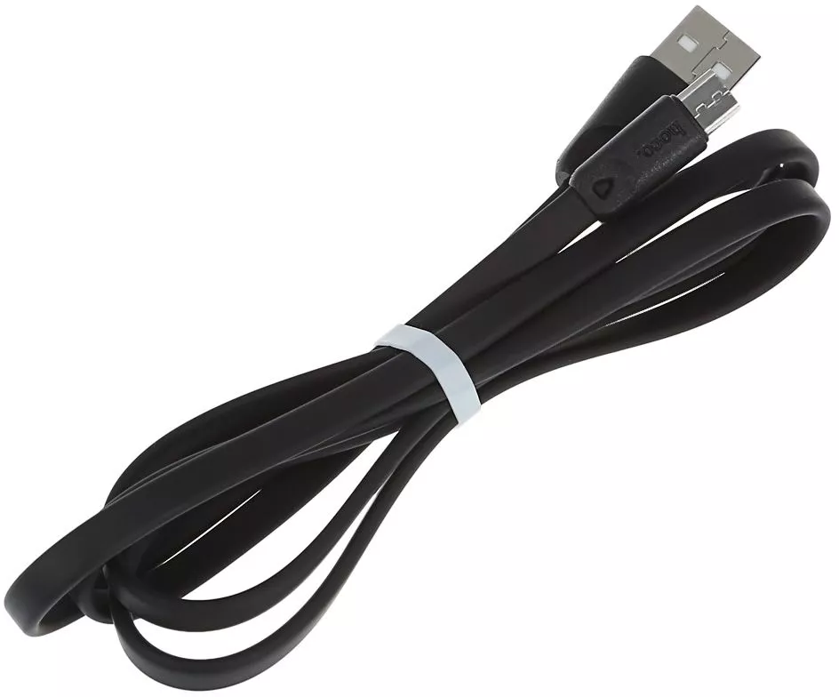 Кабель Hoco x9 High Speed USB-A - micro USB 12w 2.4a 1м cable White - фото 2