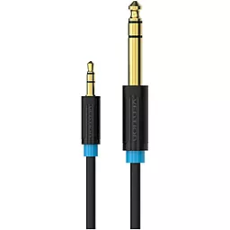 Аудіо кабель Vention Jack 6.35mm - mini Jack 3.5mm M/M 1.5м cable black (BABBG) - мініатюра 2