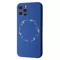 Чехол Wave Minimal Art Case with MagSafe для Apple iPhone 12 Pro Blue/Wreath