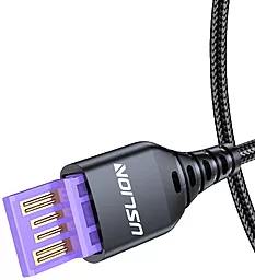 USB Кабель USLION US0175B03 25W 5A 0.3M USB Type-C сable black - мініатюра 3