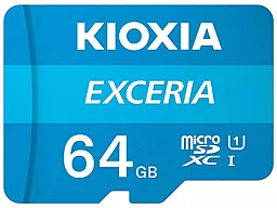 Карта памяти Kioxia microSDXC 64GB Exceria Class 10 UHS-I U1 + SD-адаптер (LMEX1L064GG2) - миниатюра 2