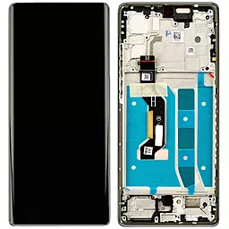Дисплей Motorola Moto G85 (XT2427) с тачскрином и рамкой, оригинал, Urban Grey