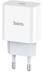 Сетевое зарядное устройство с быстрой зарядкой Hoco C76A Plus 20w PD USB-C fast charger white - фото Сетевое зарядное устройство с быстрой зарядкой Hoco C76A Plus 20w PD USB-C fast charger white